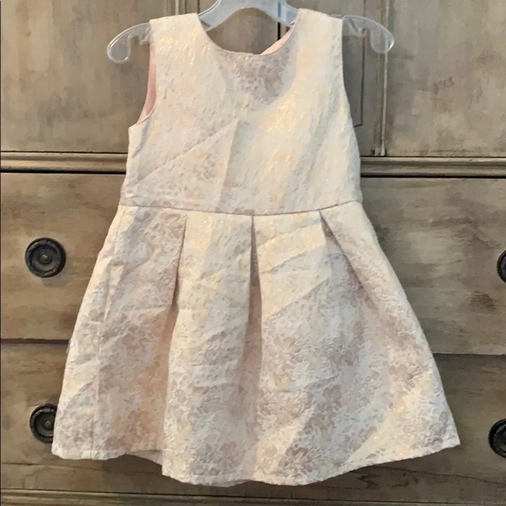 4/$20 Carters blush and gold dress
